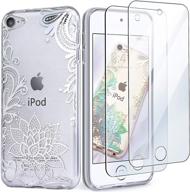 🌸 idwell ipod touch case for 7th gen 2019 / 6th gen 2015 / 5th gen, soft bumper & tpu clear cover, slim lightweight colorful shiny glossy flexible case for apple ipod touch 7 / 6 / 5, flower clear logo