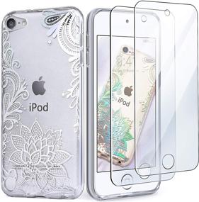 img 4 attached to 🌸 IDWELL iPod Touch Case for 7th Gen 2019 / 6th Gen 2015 / 5th Gen, Soft Bumper & TPU Clear Cover, Slim Lightweight Colorful Shiny Glossy Flexible Case for Apple iPod Touch 7 / 6 / 5, Flower Clear
