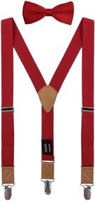 img 4 attached to CEAJOO Boys' Suspenders and Bow Tie Set: Stylish and Elastic for a Perfect Fit!