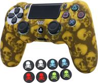 🎮 enhance your gaming experience with ralan skull silicone cover - ps4 controller protector with skull thumb grip x 8 logo