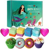 kids bath bomb set - 10 natural bubble bath bombs, shea butter infused, moisturizing fizzy spa bath for mom, women, girls, girlfriend - perfect for birthdays, christmas, valentines, and mothers day logo
