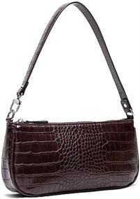 img 4 attached to 🐊 Barabum Crocodile Magnetic Shoulder Baguette for Women - Handbags & Wallets in Clutches & Evening Bags