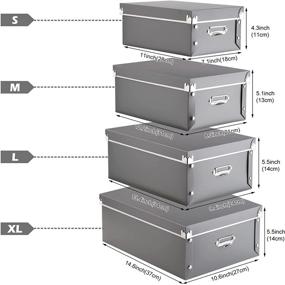 img 3 attached to 4 Pack Storage Box Storage & Organization for Baskets, Bins & Containers