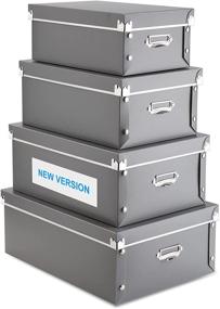 img 4 attached to 4 Pack Storage Box Storage & Organization for Baskets, Bins & Containers