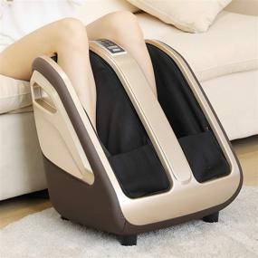 img 4 attached to 🦶 Heated Shiatsu Foot and Calf Massager Machine for Deep Kneading Massage, Circulation, Relaxation, and Foot Pain Relief – Air Pressure Function, Extended Height 19 inches – Ideal for Home Office Use