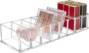 img 4 attached to Seitop Detachable Makeup Organizer: Clear, 8-Compartment Acrylic Storage for Dresser, Vanity, Bathroom, Kitchen