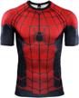 spider man short sleeve compression t shirt logo