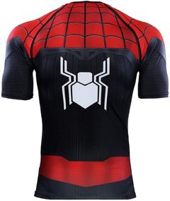 img 2 attached to Spider Man Short Sleeve Compression T Shirt
