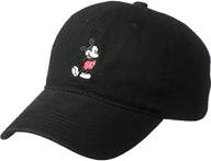 disney mickey mouse baseball hat - concept one | adjustable dad cap in washed twill cotton logo