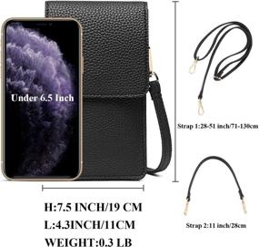 img 3 attached to 👜 Kingten Lightweight Leather Cell Phone Purse - Compact Crossbody Bag Wristlet Purse with Versatile Shoulder Straps for Women