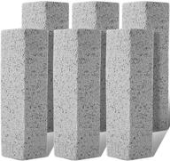 🚽 pumice stone toilet bowl cleaning stick - quick refresh in 1 minute, 6 creative uses of pumice stones, effective water ring stain removal for toilets, bathtubs, pool shower tiles - pack of 6 logo