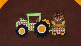 img 1 attached to Boutique Little Thanksgiving Turkey Stripes Boys' Clothing at Tops, Tees & Shirts