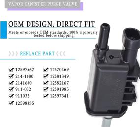 img 1 attached to 🔧 Vapor Canister Purge Valve for Chevy Tahoe, Silverado, Suburban, Malibu & GMC Sierra, Yukon, Envoy - Part # 214-1680 911-032 - Compatible with 2004-2020 | Buick, Pontiac, EVAP Vent Solenoid Included - 12597567