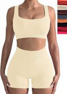 👗 stylish women's workout set, adorable 2 piece yoga exercise set, fashionable two piece workout attire логотип