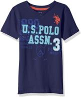 👕 solid v-neck t-shirt for boys by u.s. polo assn. logo