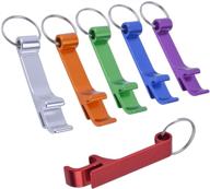 🍺 bronagrand keychain beer bottle opener kit - set of 6 aluminum bartender bottle openers логотип