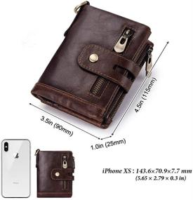 img 2 attached to Leather Blocking Trifold Wallets Anti Theft Men's Accessories