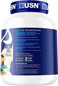 img 2 attached to 🥛 USN Supplements BlueLab 100% Whey Protein Powder - Keto Friendly, Low Carb, Low Calorie Cookies & Cream - 4.5 Pound