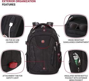 img 2 attached to SWISSGEAR ScanSmart Laptop Backpack with Charging Capability