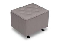 🪑 delta children diamond tufted gliding ottoman: stylish and comfortable french grey footrest logo