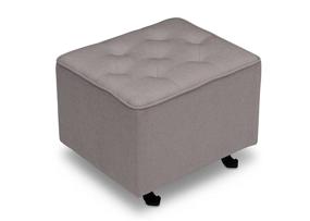 img 3 attached to 🪑 Delta Children Diamond Tufted Gliding Ottoman: Stylish and Comfortable French Grey Footrest