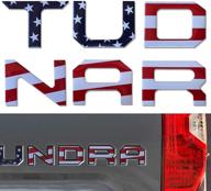 🚩 enhance your tundra's tailgate with 3d flag emblem inserts: compatible with tundra 2015-2020, includes 3m adhesive! logo