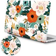 🌸 hard shell case cover for macbook pro 13 inch (2019-2016 release a2159 a1989 a1706 a1708), with/without touch bar, including mouse pad, floral design - apple macbook pro 13 accessories logo