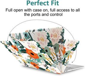 img 1 attached to 🌸 Hard Shell Case Cover for MacBook Pro 13 inch (2019-2016 Release A2159 A1989 A1706 A1708), with/without Touch Bar, including Mouse Pad, Floral Design - Apple MacBook Pro 13 Accessories