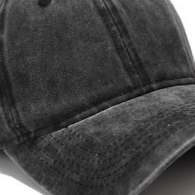 img 2 attached to Vintage Distressed Baseball Cap Set - Unisex Cotton Dad Hats (3-Pack)