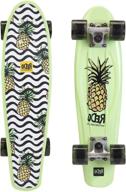 silent ride: pineapple cruiser complete skateboard for noise-free thrills logo