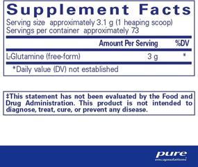 img 3 attached to 💪 L-Glutamine Powder by Pure Encapsulations: Immune and Digestive Support Supplement, Gut Health Repair, Metabolism Boost, Muscle Support – 8 Ounces