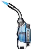 🔥 yeuligo torch lighter, 360° flexible neck butane lighter with visible window, refillable blue grill lighter – keyhole design (gas not included) logo