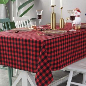 img 2 attached to Tenmon Checkered Tablecloth Christmas Decoration