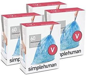 img 2 attached to 🗑️ simplehuman Code V Custom Fit Recycling Drawstring Trash Bags (240 Count) - 16-18 Liter / 4.2-4.8 Gallon Size, 12 Refill Packs - Blue