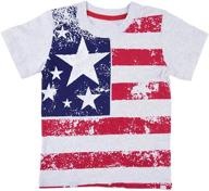 kids' 4th of july t-shirt - american flag design - short sleeve tee - sizes 2-8 years logo