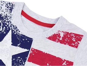 img 1 attached to Kids' 4th of July T-Shirt - American Flag Design - Short Sleeve Tee - Sizes 2-8 Years