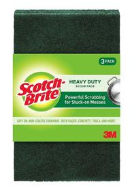 img 4 attached to Scotch-Brite Heavy Duty Scour Pads - Ideal for Kitchen, Garage, and Outdoor Use - Pack of 3 Pads