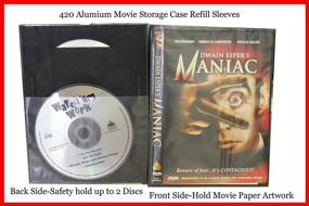 img 1 attached to 📀 Enhance Your DVD Blu-Ray Storage: Introducing the New 50 Pk Refill Sleeves in Black