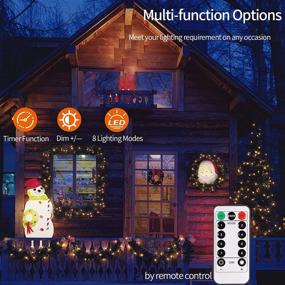 img 1 attached to [2 Pack] Battery Powered Christmas Lights 16ft Green Wire 50 LED Fairy String Light with Remote Control, Timer, 8 Modes, Dimmable for Indoor/Outdoor Xmas Tree Wedding Party Decoration (Warm White)