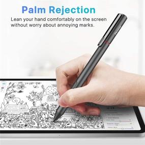 img 3 attached to 🖊️ Surface Pro Stylus Pen with Palm Rejection, 4096 Pressure Sensitivity – Compatible with Surface Pro 6/5/4/3, Surface Book 2/1, Surface Laptop 2/1, Surface Go/Studio – Includes 4A Battery & 2 Pen Tips