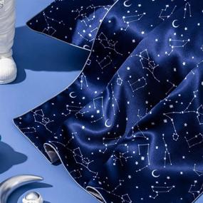 img 2 attached to 🌙 THXSILK Silk Pillowcase for Hair and Skin – 100% Mulberry Silk, Hidden Zipper, 19 Momme Softness, Constellation Print Queen Pillow Cover