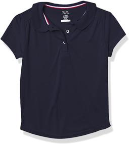 img 2 attached to 👕 Stay Cool and Comfy in French Toast Girls' Short Sleeve Sport Polo - Moisture Wicking Technology Included!