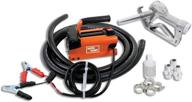 🛢️ superhandy diesel transfer pump kit 10gpm/40lpm heavy duty portable electric dc 12v - alligator clamps, aluminum manual nozzle, delivery & suction hose w/filter (not for gasoline) logo