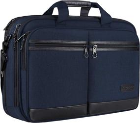 img 4 attached to 🎒 KROSER Laptop Bag - Stylish Laptop Briefcase | Fits Up to 17.3 Inch Laptops | Expandable & Water-Repellent | Shoulder Messenger Computer Bag with RFID Pocket | Travel, Business, School, College | For Men & Women | Navy