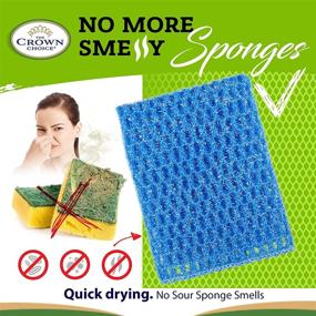 img 2 attached to 🧽 Ultra Durable No Odor Dish Cloth Scrubber Netted (3PK) - Reusable Kitchen Sponge Alternative - Dishwashing Supplies - Esponjas para Lavar Platos - Made in Korea