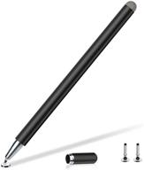 🖊️ liberrway disc stylus fiber stylus, black - enhance precision and control with this stylus pen logo