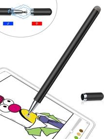 img 3 attached to 🖊️ LIBERRWAY Disc Stylus Fiber Stylus, Black - Enhance Precision and Control with this Stylus Pen