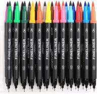 🖌️ dual markers brush pen set: perfect for coloring books, journaling, note taking, writing, planning, and art projects logo