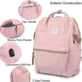 img 3 attached to 🎒 Himawari H900d-L USB Pink Travel School Backpack: 15.6 Inch Doctor Work Bag for Women & Men College Students with Convenient USB Charging Port