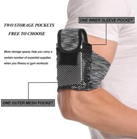 img 2 attached to 🏋️ Ailzos Universal Pink Sports Armband: Fitness Phone Sleeve for iPhone & Galaxy, Running Arm Band Pouch for Women/Girls, Gym Workouts + Mesh Pocket